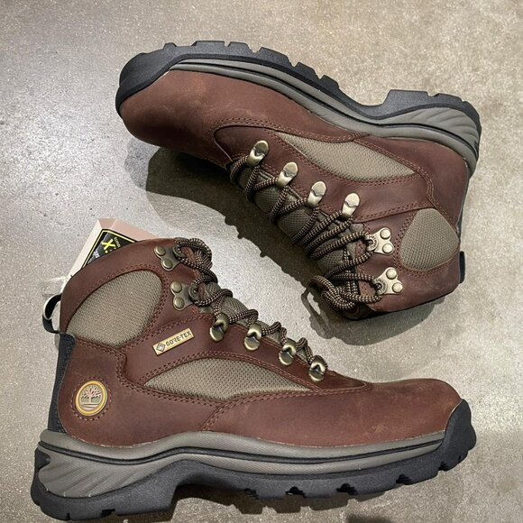 TIMBERLAND WOMEN'S CHOCORUA GTX MID HIKER DK BROWN FULL GRAIN 15631 ALL SIZES
